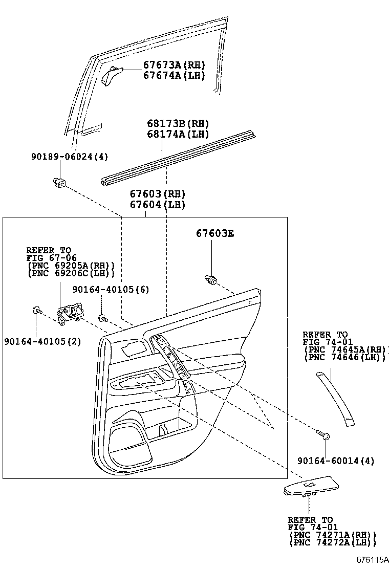67003-0E040 PANEL SUB-ASSY, REAR DOOR, RH product image