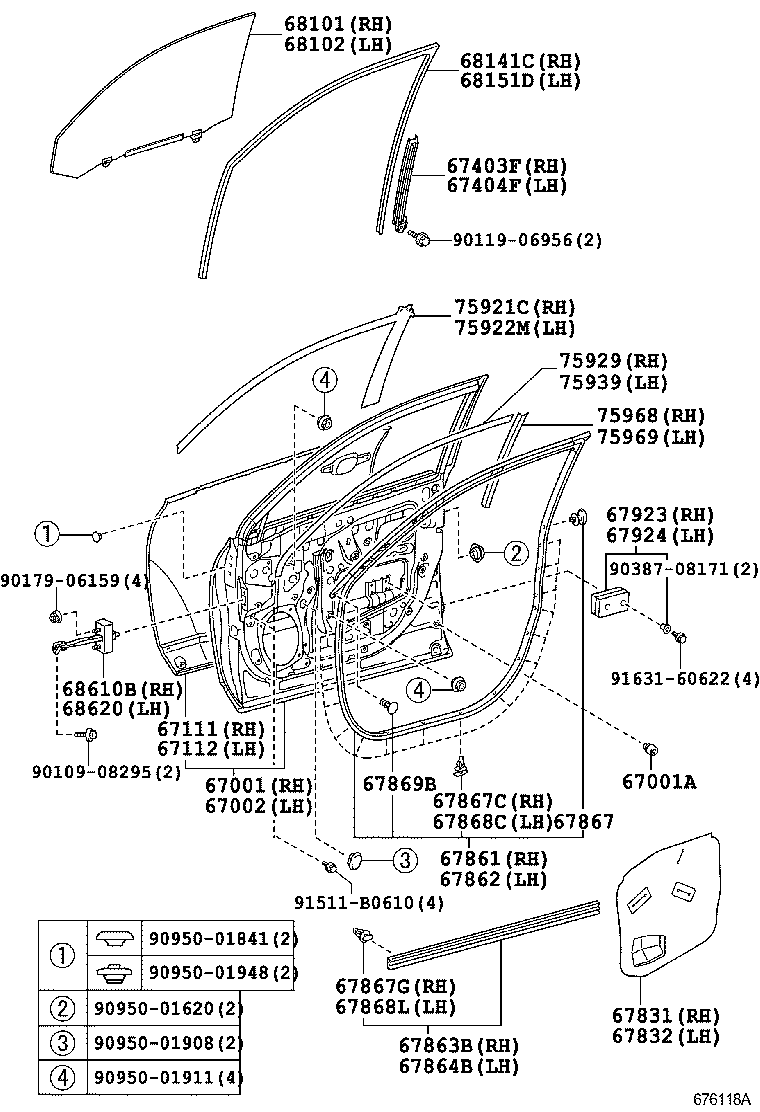 67404-0E030 FRAME SUB-ASSY, FRONT DOOR, REAR LOWER LH product image