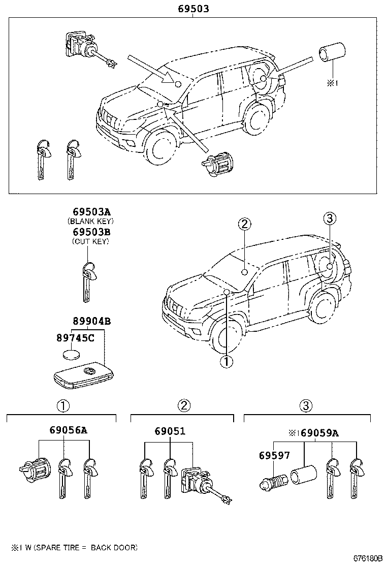 69005-60F00 CYLINDER SET, LOCK product image