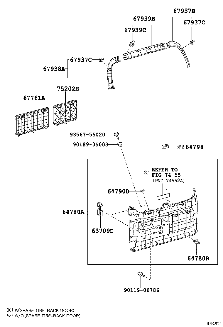 67005-60F90 PANEL SUB-ASSY, BACK DOOR product image
