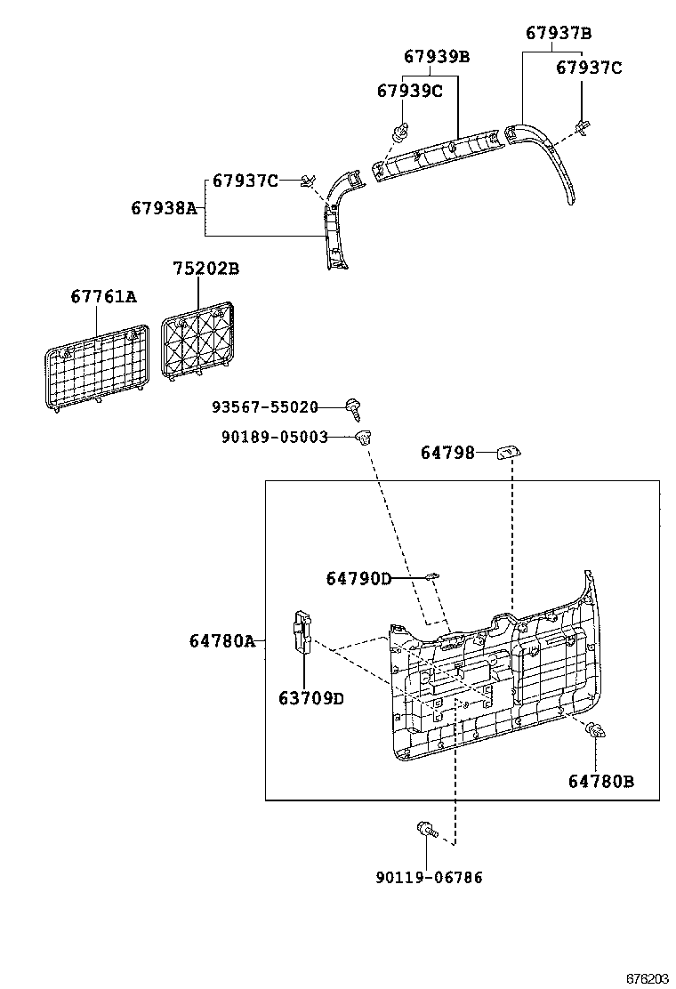 67005-60G30 PANEL SUB-ASSY, BACK DOOR product image