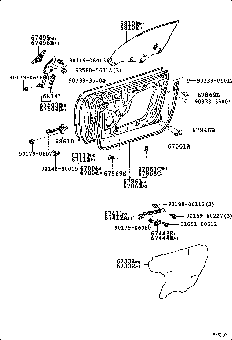67112-22210 PANEL, FRONT DOOR, OUTER LH product image