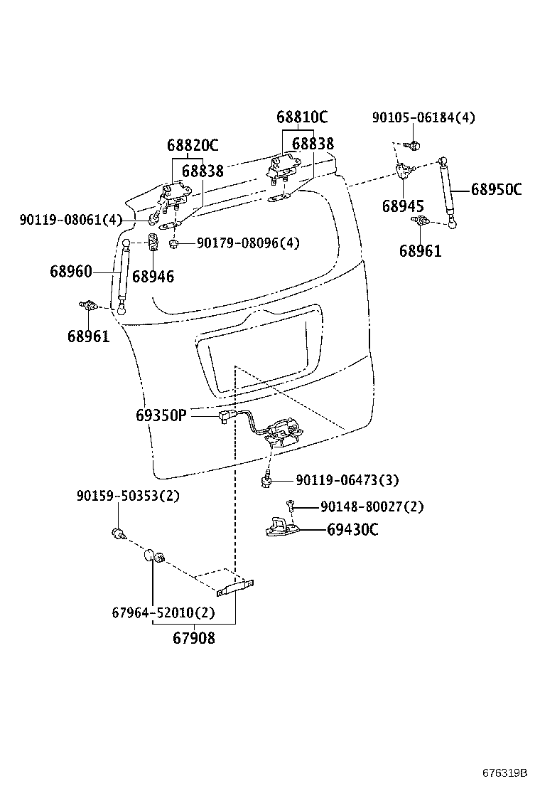 67908-52012 STRAP SUB-ASSY, BACK DOOR PULL product image