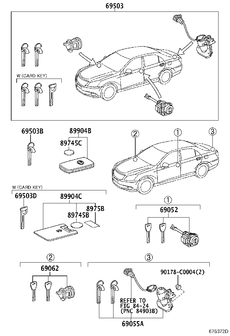 69005-0N050 CYLINDER SET, LOCK product image