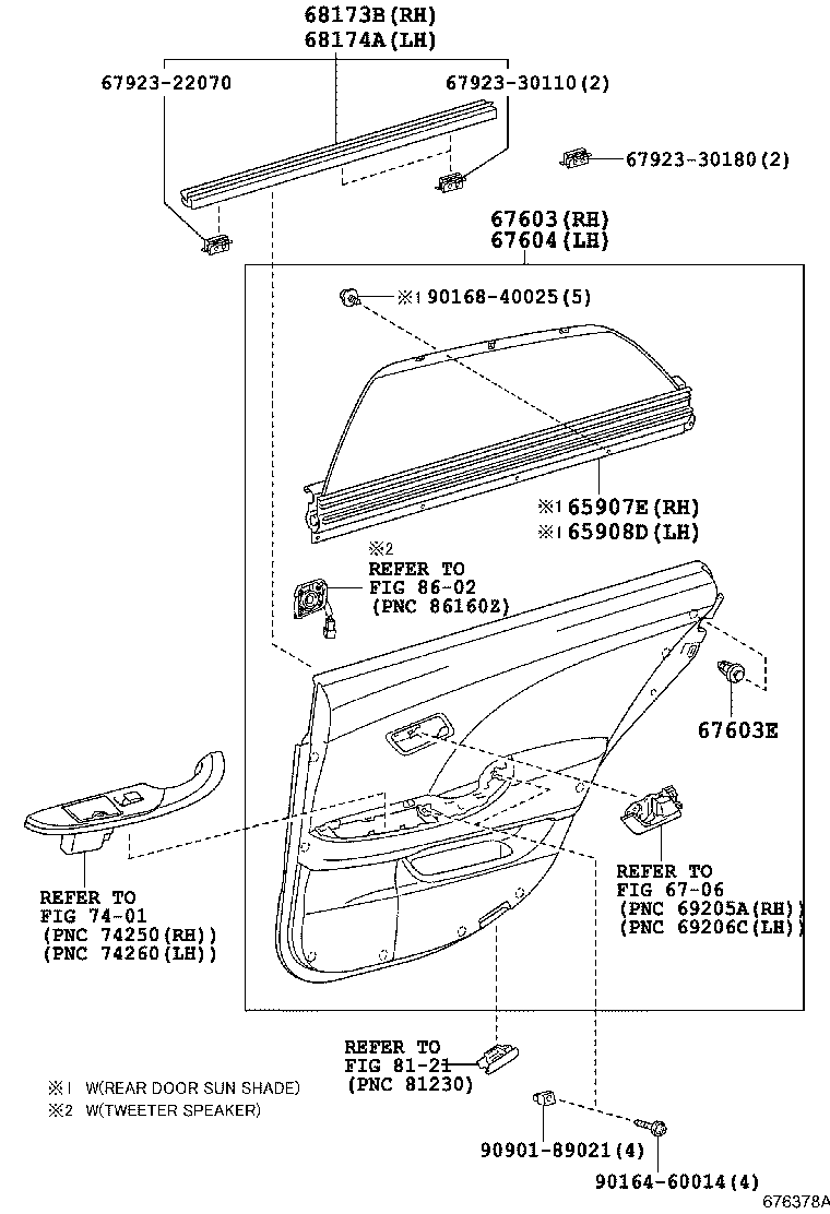 67004-0N030 PANEL SUB-ASSY, REAR DOOR, LH product image