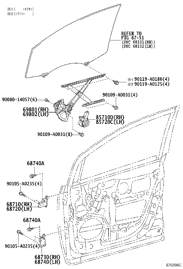 Toyota 85720-08030 MOTOR ASSY, POWER WINDOW REGULATOR, LH