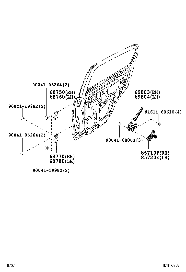 85720-B1020 MOTOR ASSY, POWER WINDOW REGULATOR, RH product image