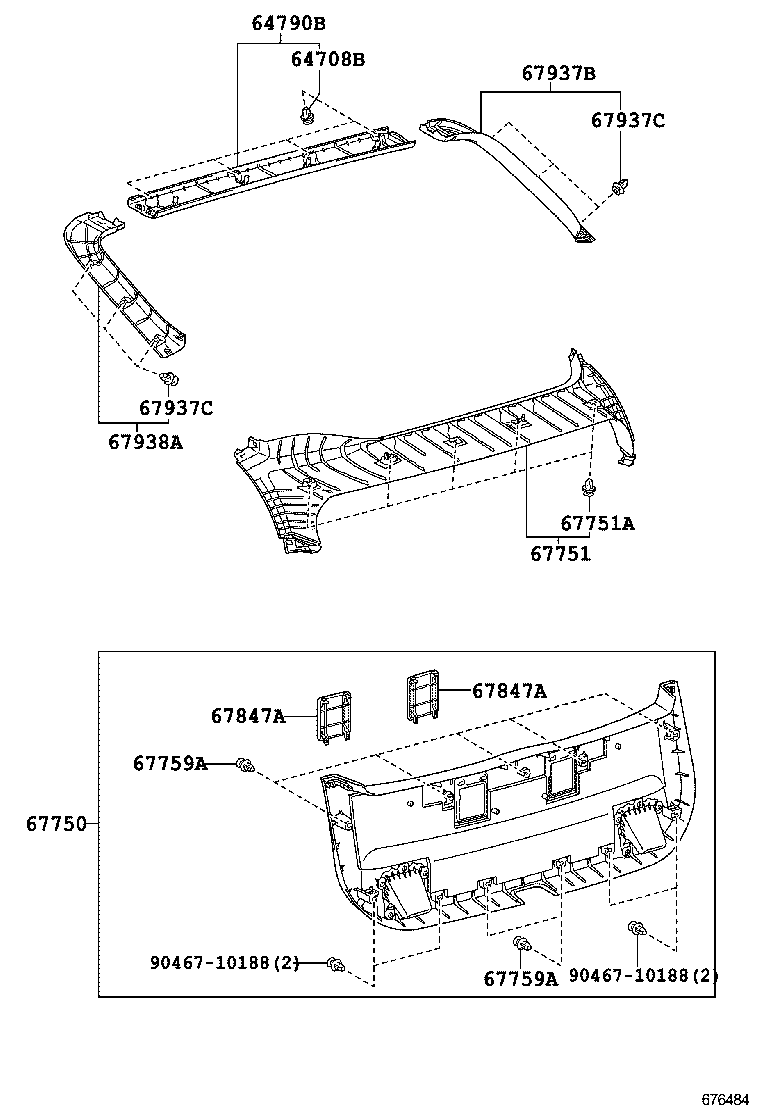 68105-0Q020 GLASS, BACK DOOR product image