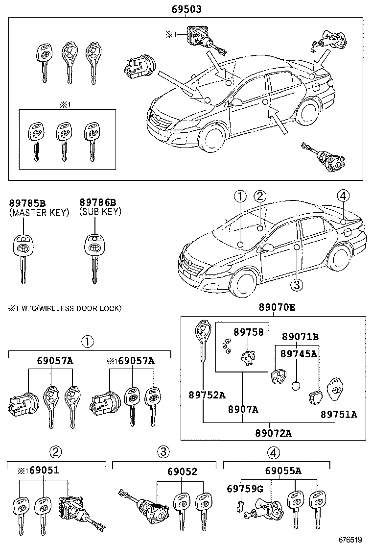 69005-12F00 CYLINDER SET, LOCK product image