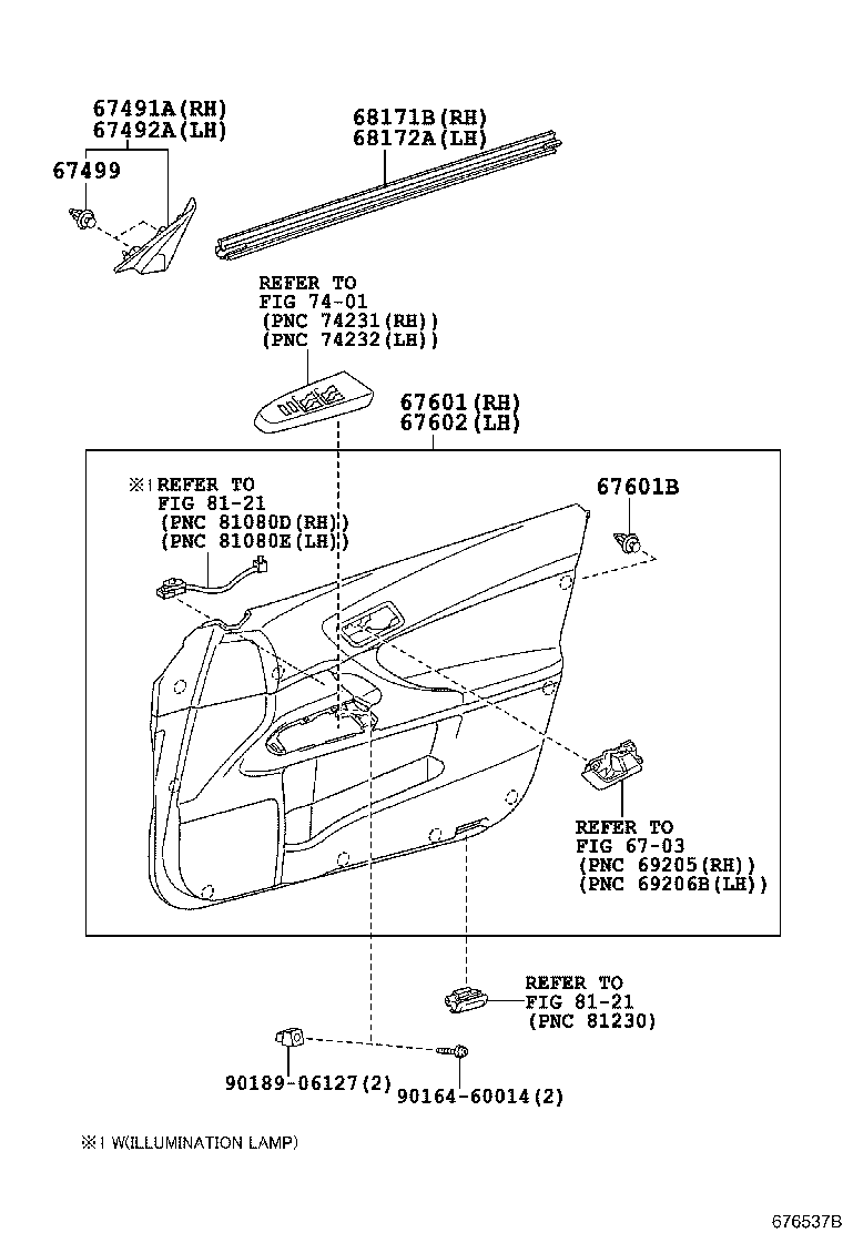 67401-0P010 FRAME SUB-ASSY, FRONT DOOR, FRONT LOWER RH product image