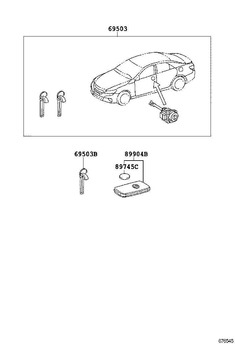 69005-0P030 CYLINDER SET, LOCK product image