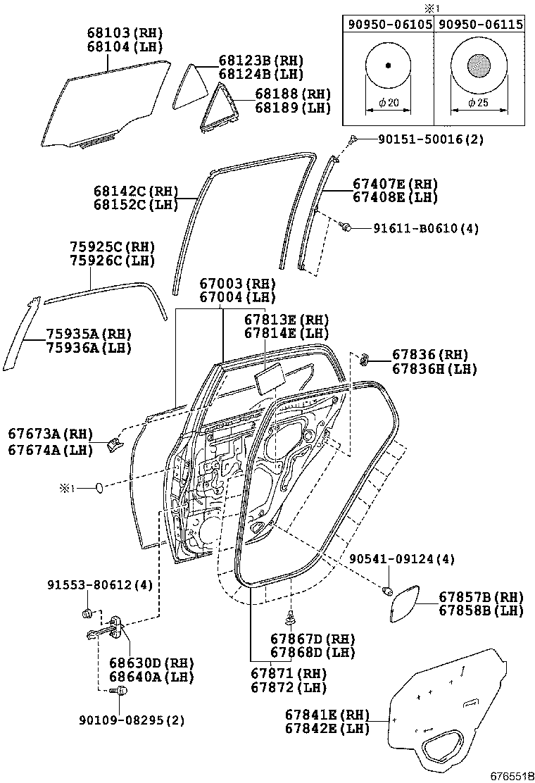 67640-12D90-J2 BOARD SUB-ASSY, REAR DOOR TRIM, LH product image