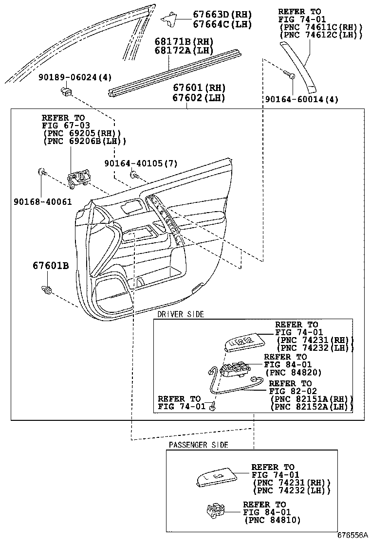 67002-48130 PANEL SUB-ASSY, FRONT DOOR, LH product image