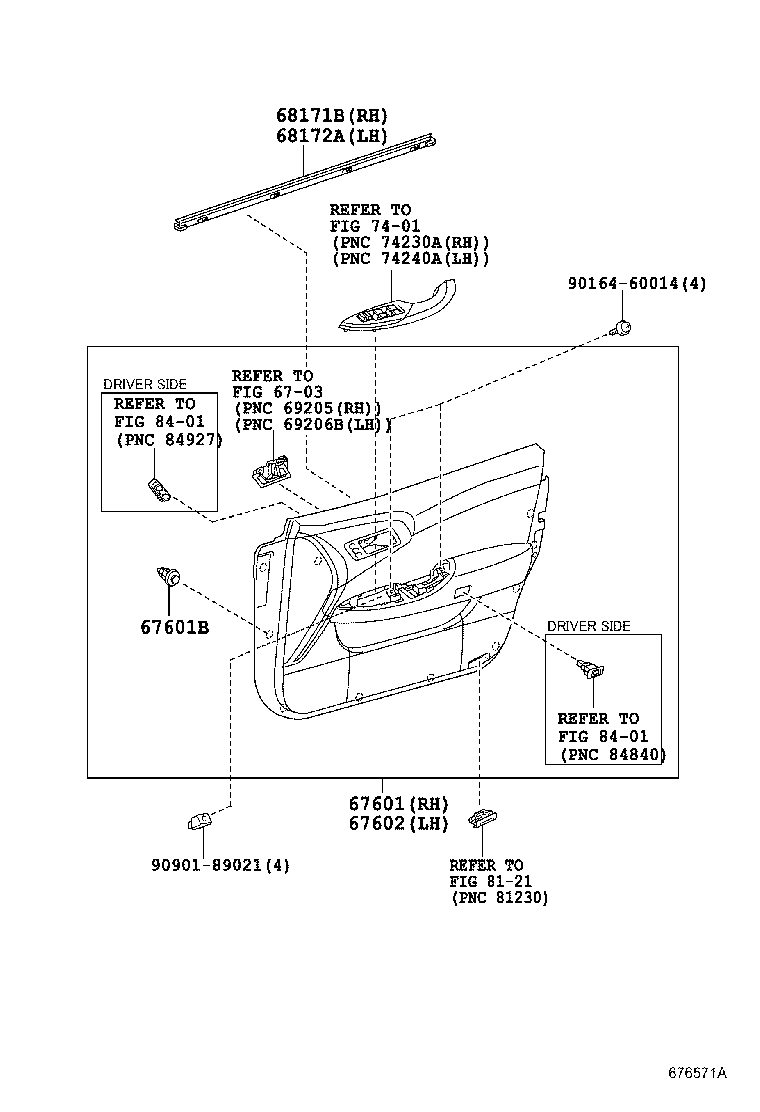 67112-30570 PANEL, FRONT DOOR, OUTER LH product image