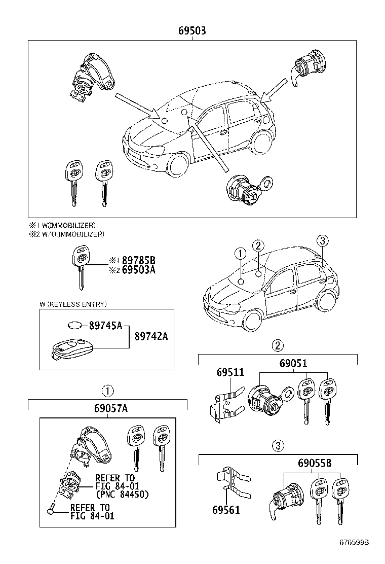 69511-0D020 RETAINER, FRONT DOOR LOCK CYLINDER product image