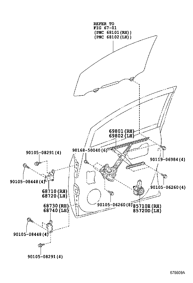 85720-52160 MOTOR ASSY, POWER WINDOW REGULATOR, LH product image