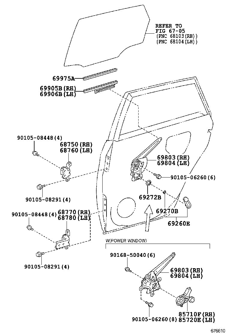 69905-53010 CHANNEL SUB-ASSY, REAR DOOR GLASS, RH product image