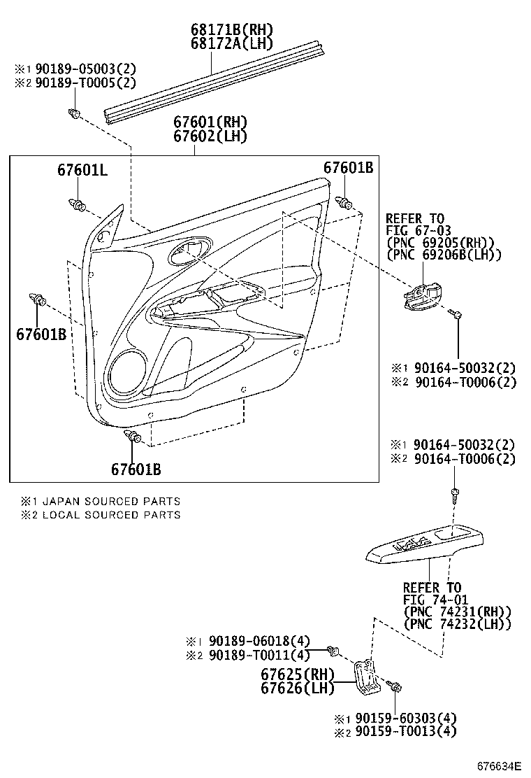 67404-0D090 FRAME SUB-ASSY, FRONT DOOR, REAR LOWER LH product image