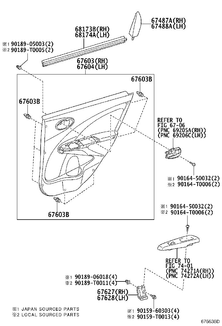 67003-0D220 PANEL SUB-ASSY, REAR DOOR, RH product image
