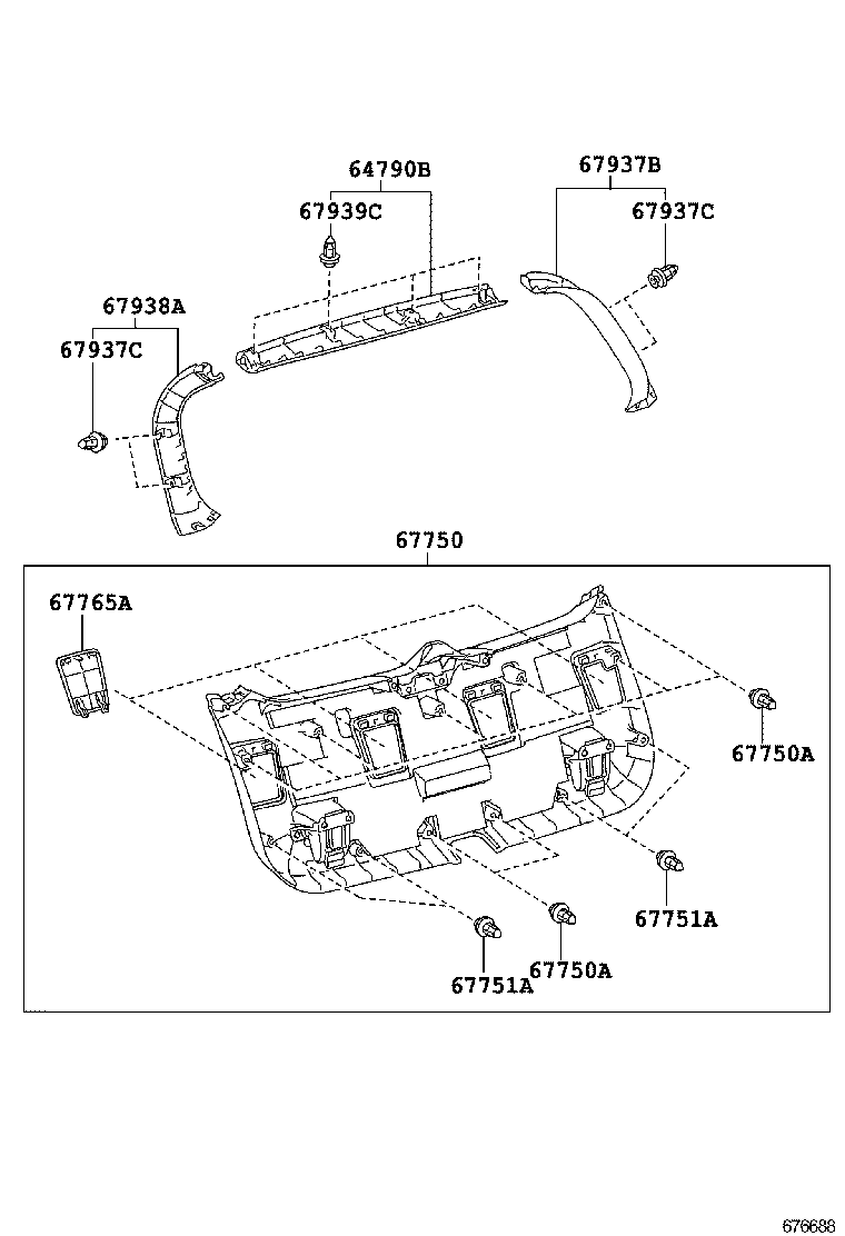 67005-76100 PANEL SUB-ASSY, BACK DOOR product image
