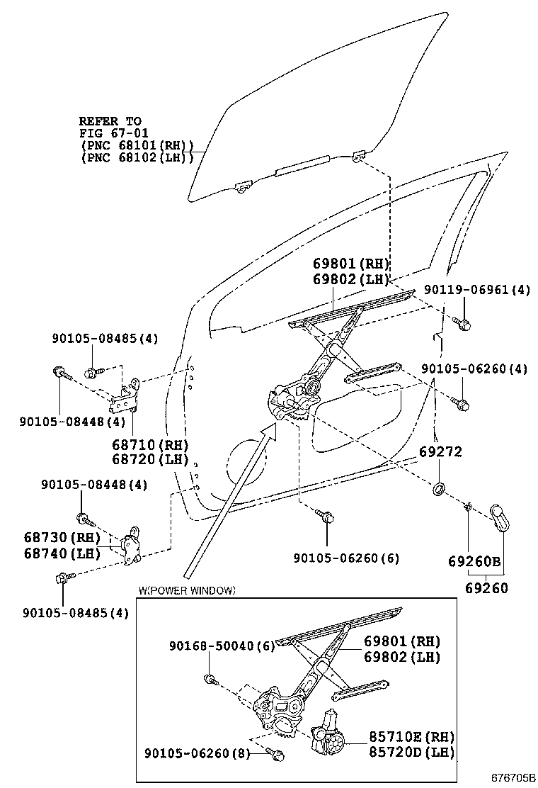 85720-52191 MOTOR ASSY, POWER WINDOW REGULATOR, LH product image