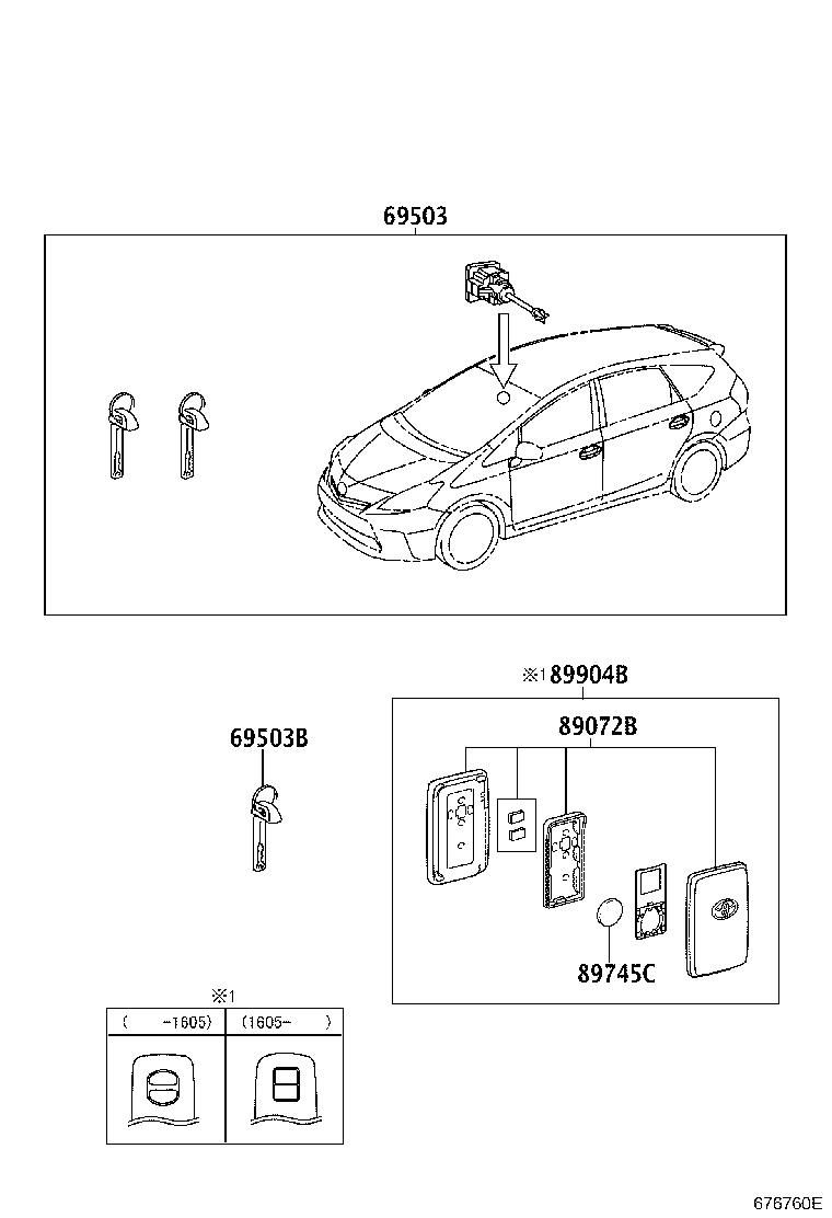 69005-47180 CYLINDER SET, LOCK product image
