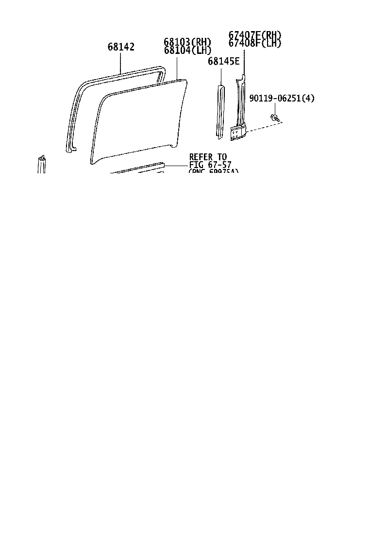 67004-37100 DOOR SUB-ASSY, SLIDE, LH product image