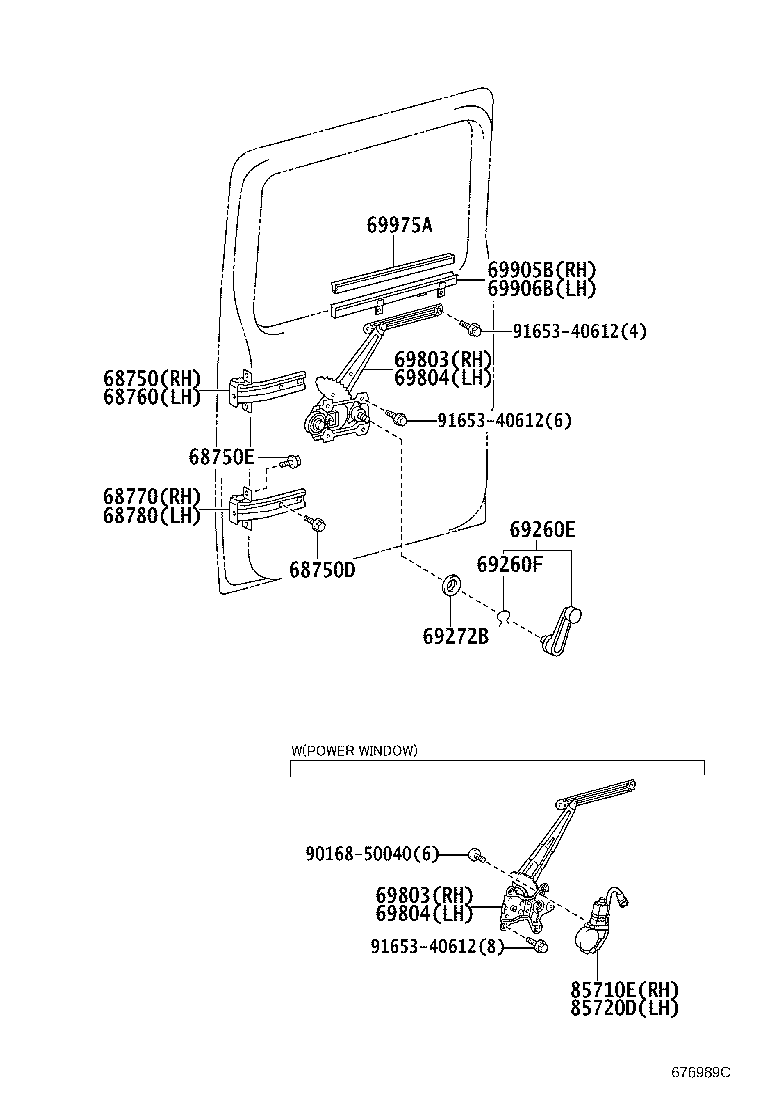 85710-37050 MOTOR ASSY, POWER WINDOW REGULATOR, LH product image