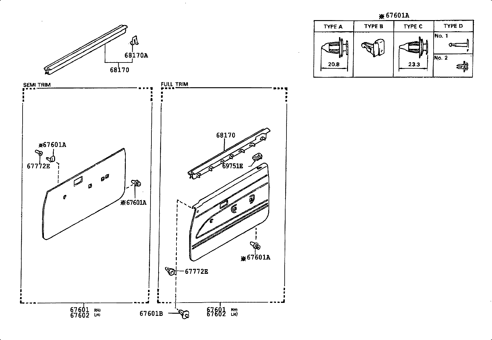 67002-04071 PANEL SUB-ASSY, FRONT DOOR, LH product image