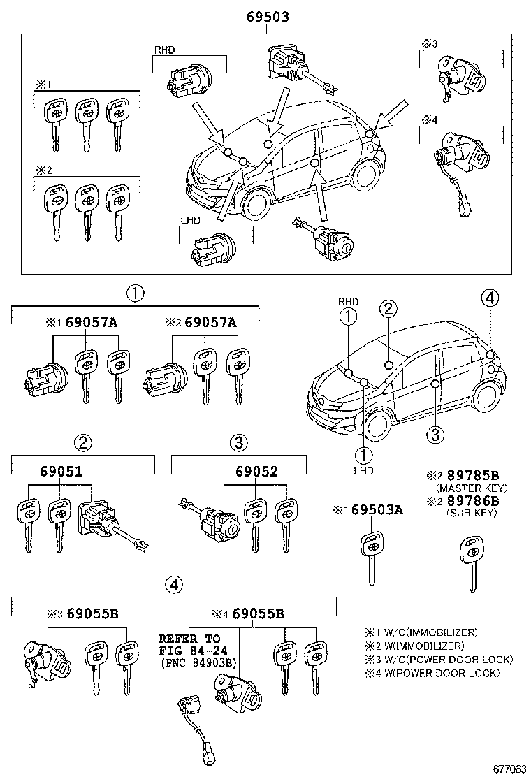 69005-52K80 CYLINDER SET, LOCK product image