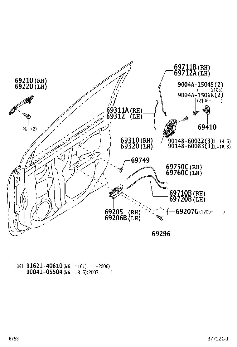 Toyota 69210-BZ200-B2 HANDLE ASSY, FRONT DOOR, OUTSIDE RH