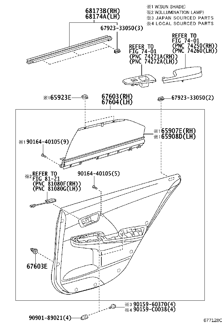 67003-06200 PANEL SUB-ASSY, REAR DOOR, RH product image
