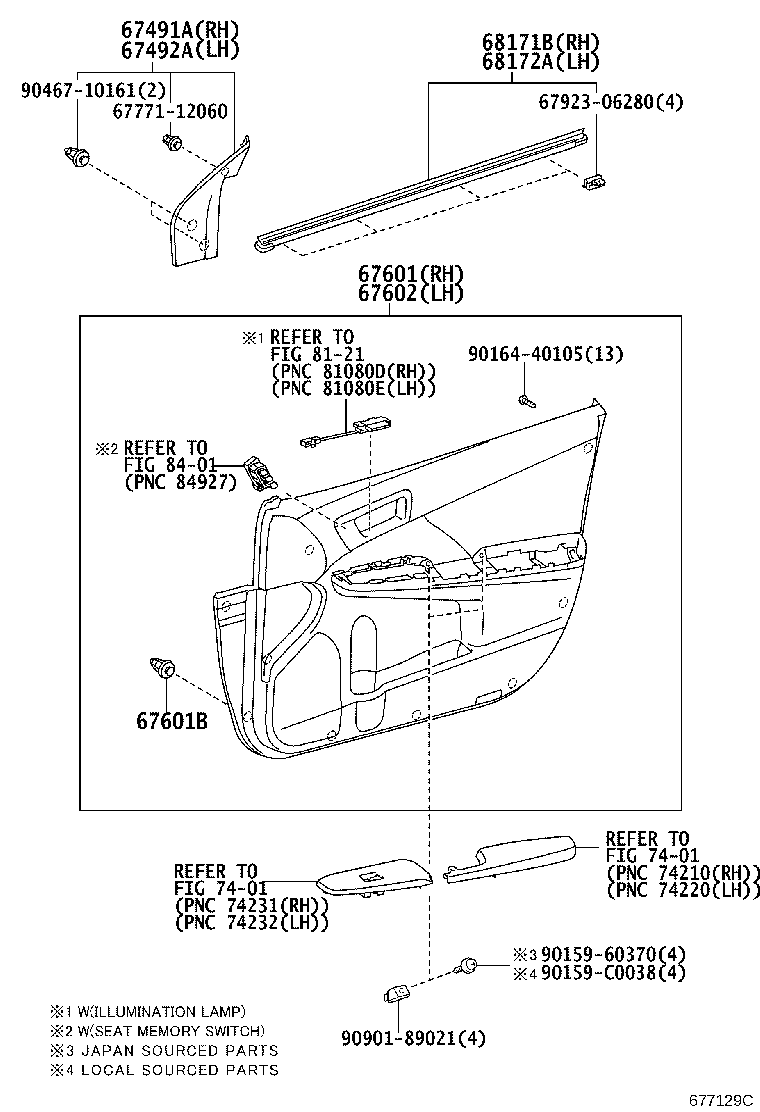 67404-06100 FRAME SUB-ASSY, FRONT DOOR, REAR LOWER LH product image