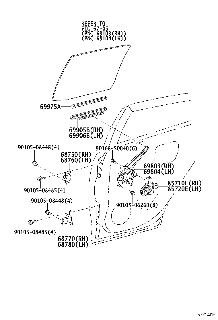 Toyota 85720-60341 MOTOR ASSY, POWER WINDOW REGULATOR, RH
