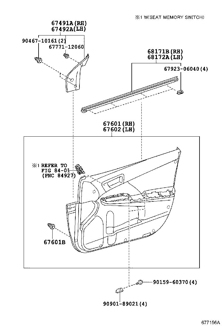 67401-06110 FRAME SUB-ASSY, FRONT DOOR, FRONT LOWER RH product image