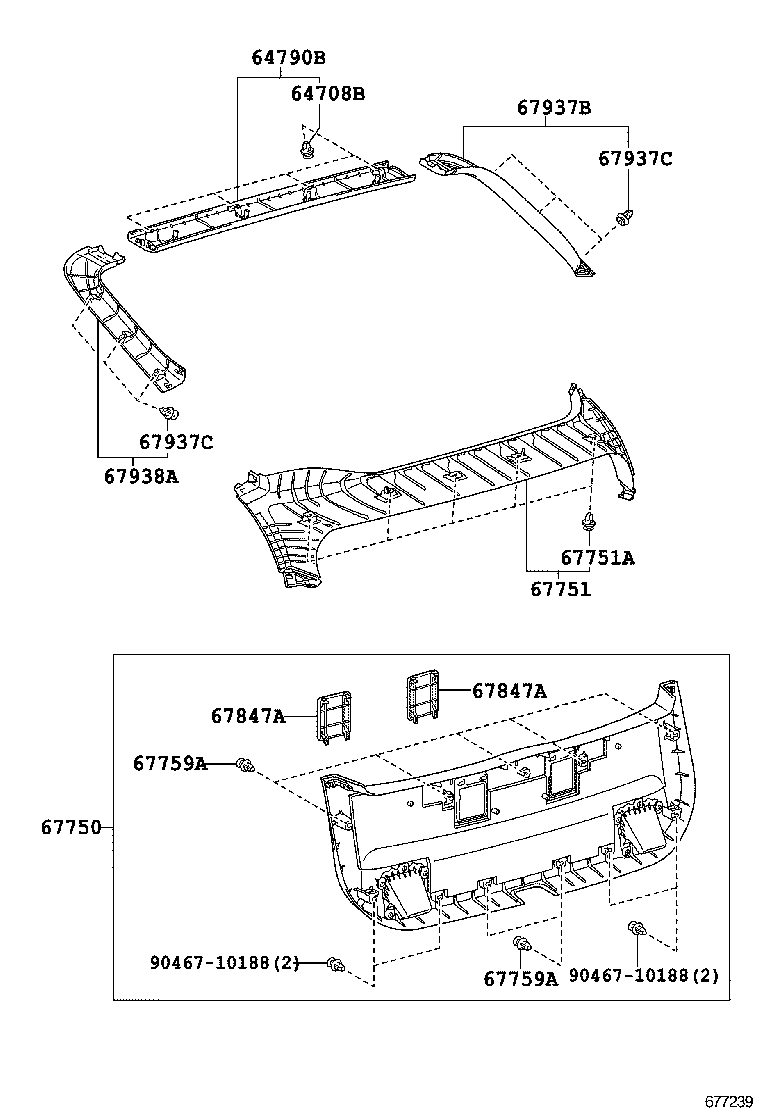 67005-47411 PANEL SUB-ASSY, BACK DOOR product image