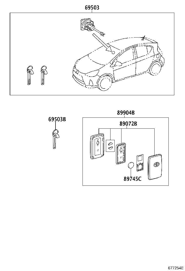 69005-52M60 CYLINDER SET, LOCK product image