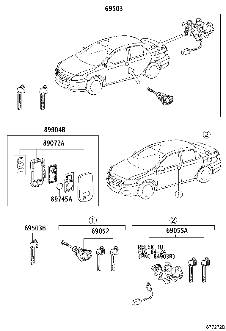 69005-02290 CYLINDER SET, LOCK product image
