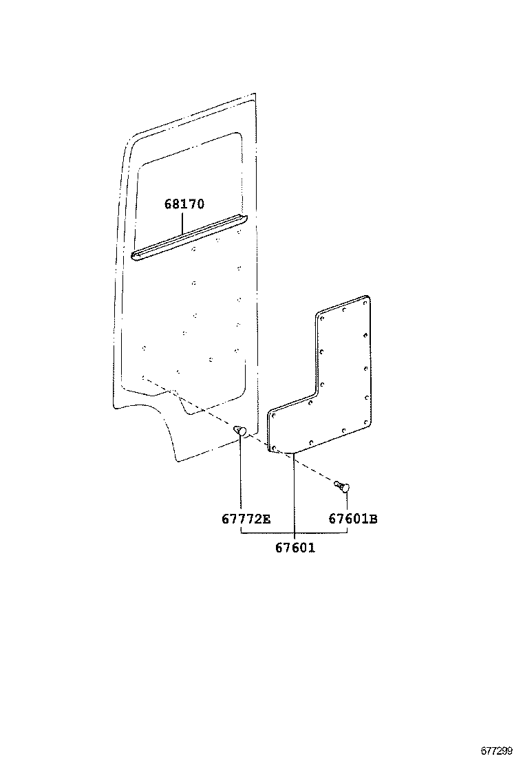 67002-37550 PANEL SUB-ASSY, FRONT DOOR, LH product image