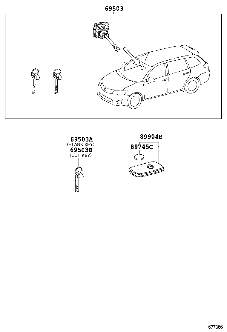 69005-12K30 CYLINDER SET, LOCK product image