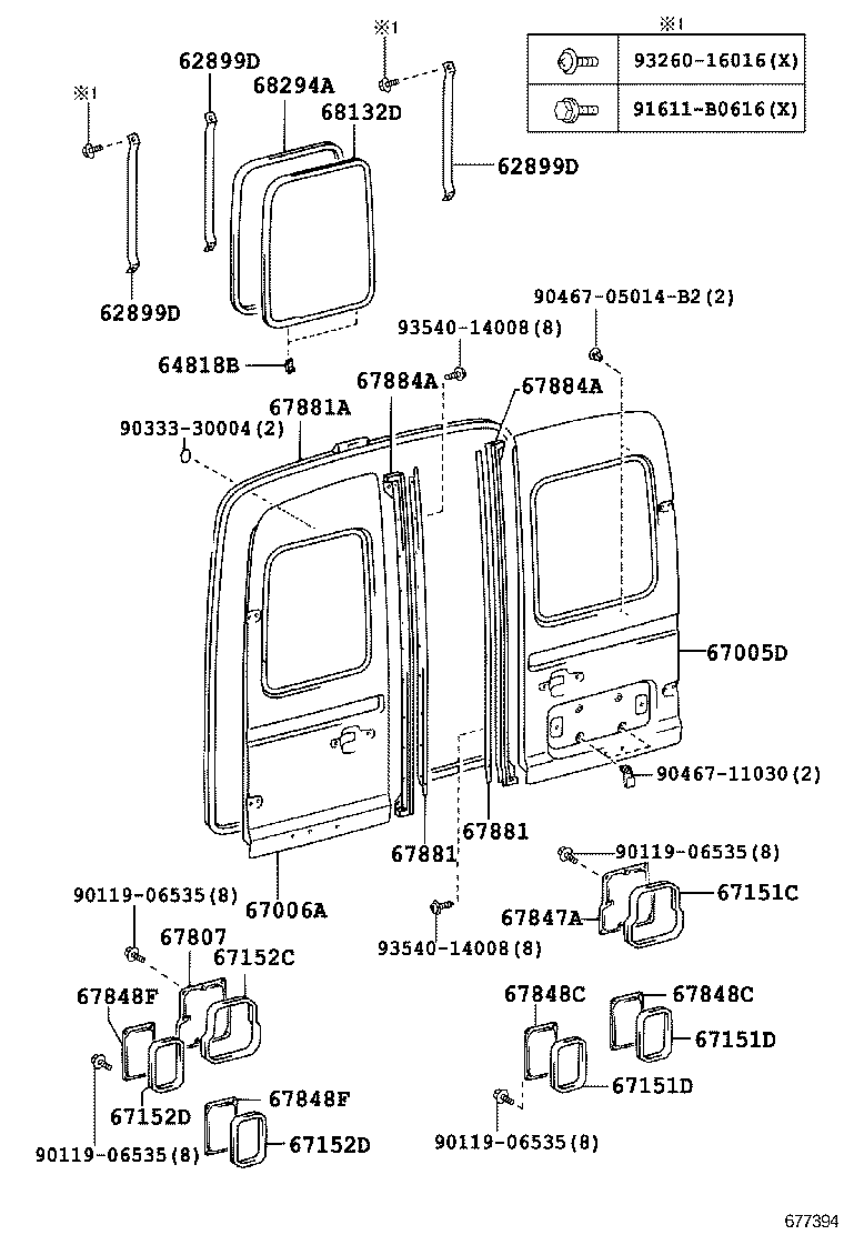 67881-37011 WEATHERSTRIP, BACK DOOR product image