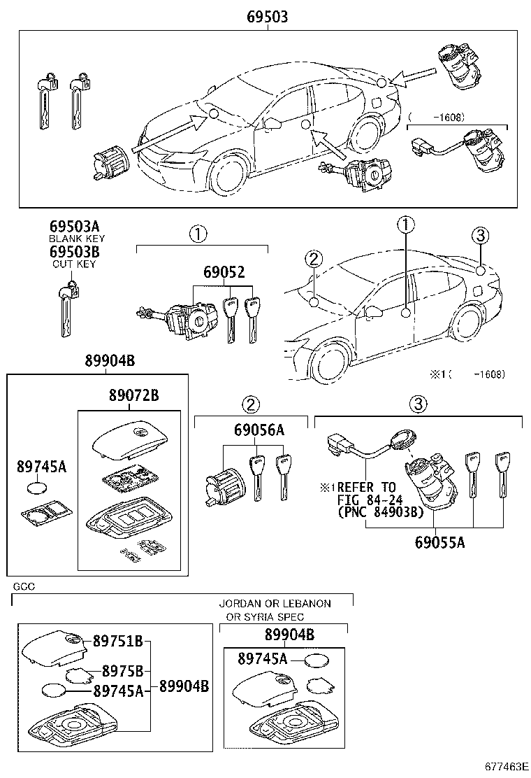 69005-33D30 CYLINDER SET, LOCK product image