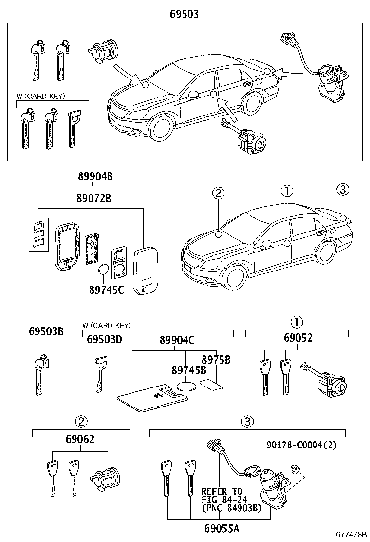 69005-0N050 CYLINDER SET, LOCK product image