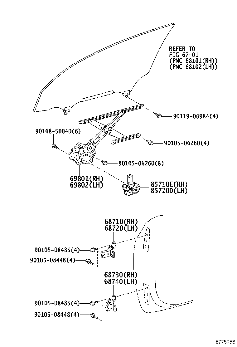 Toyota 85720-12360 MOTOR ASSY, POWER WINDOW REGULATOR, LH