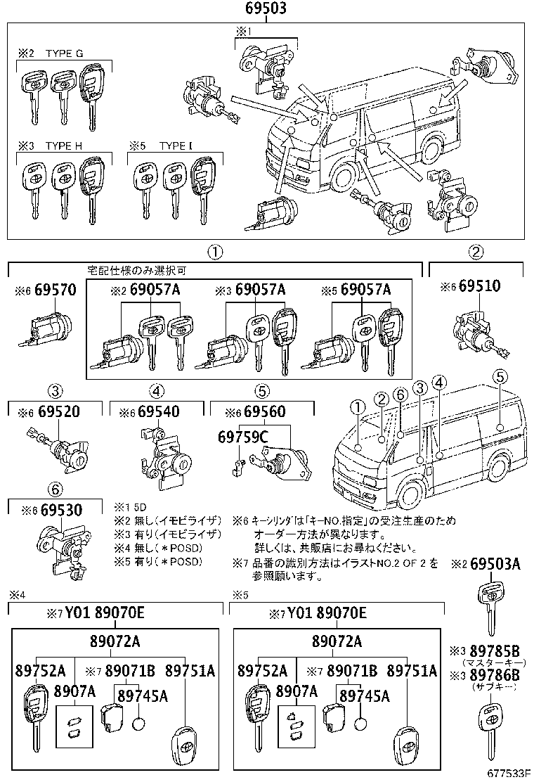 69005-26340 CYLINDER SET, LOCK product image