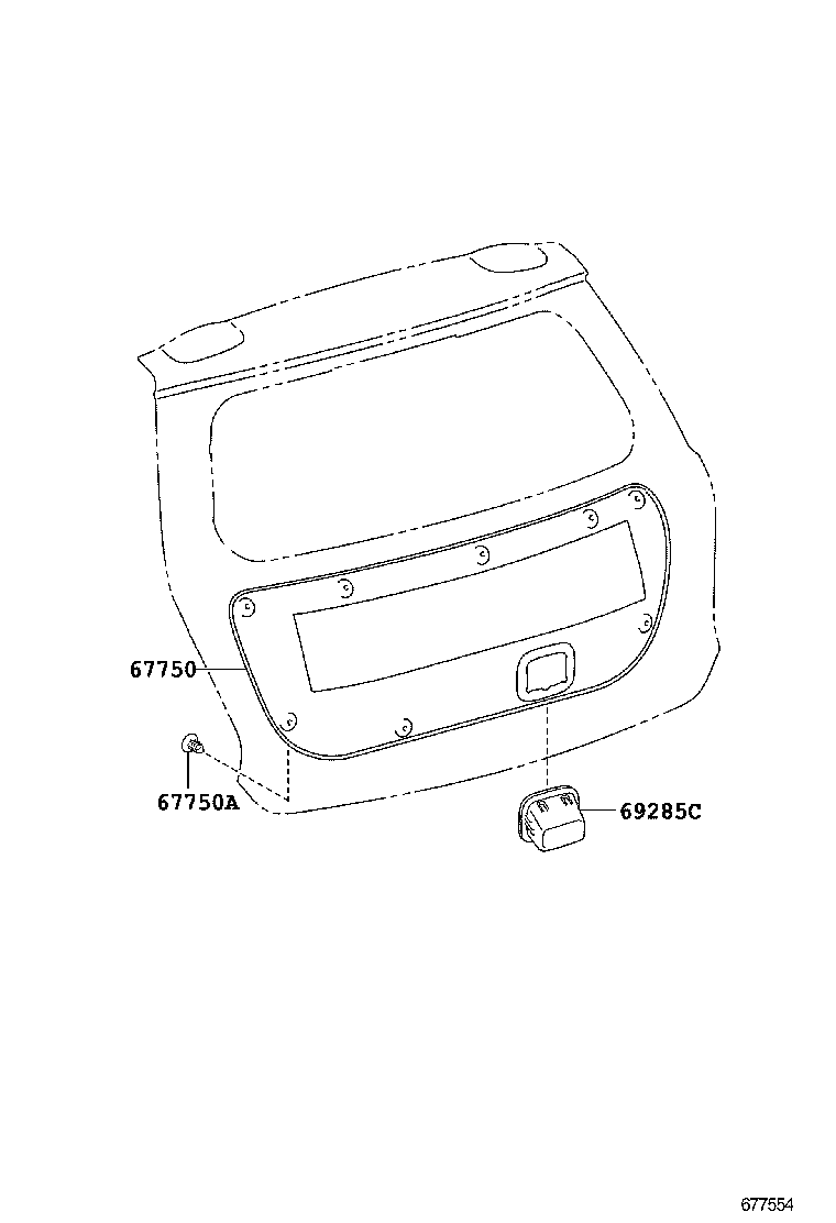 67005-0D280 PANEL SUB-ASSY, BACK DOOR product image