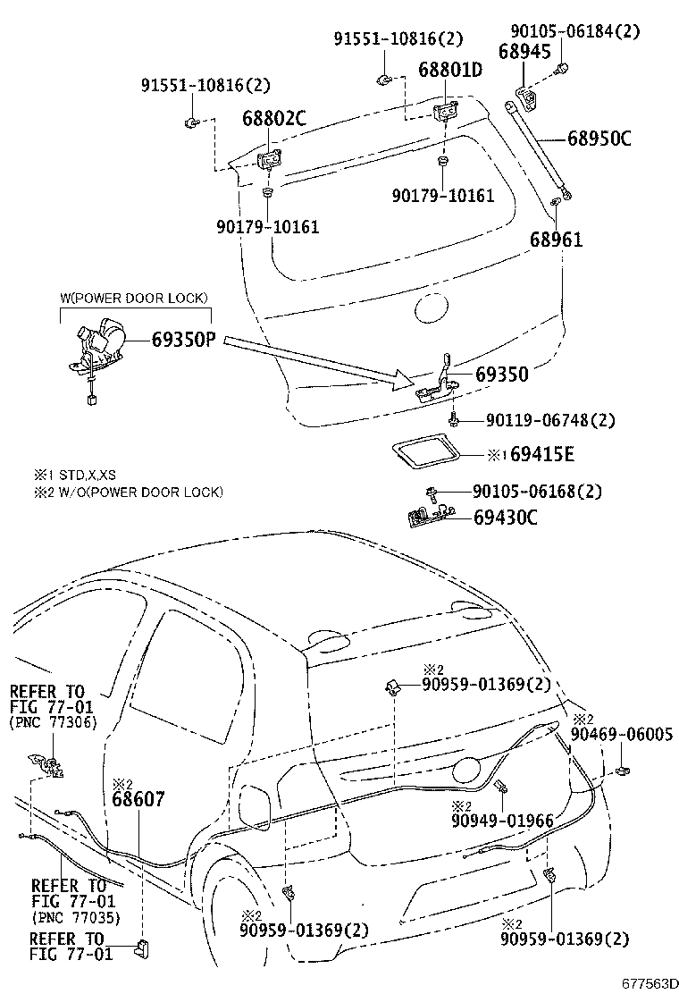 68801-0D090 HINGE SUB-ASSY, BACK DOOR, RH product image