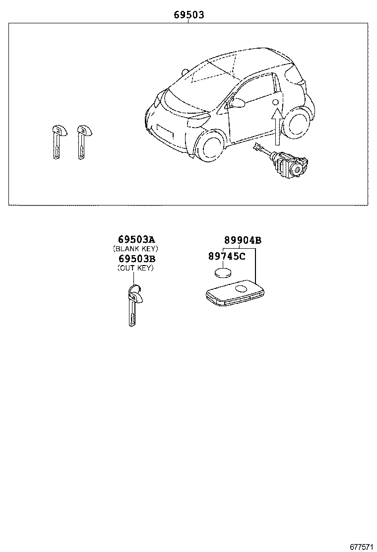 89904-47180 TRANSMITTER SUB-ASSY, ELECTRICAL KEY product image