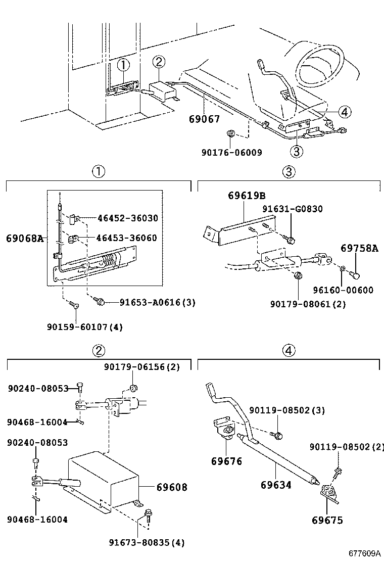 69079-90K00-A0 HOLDER, DOOR LOCK CONTROL KNOB(FOR GLIDE DOOR) product image