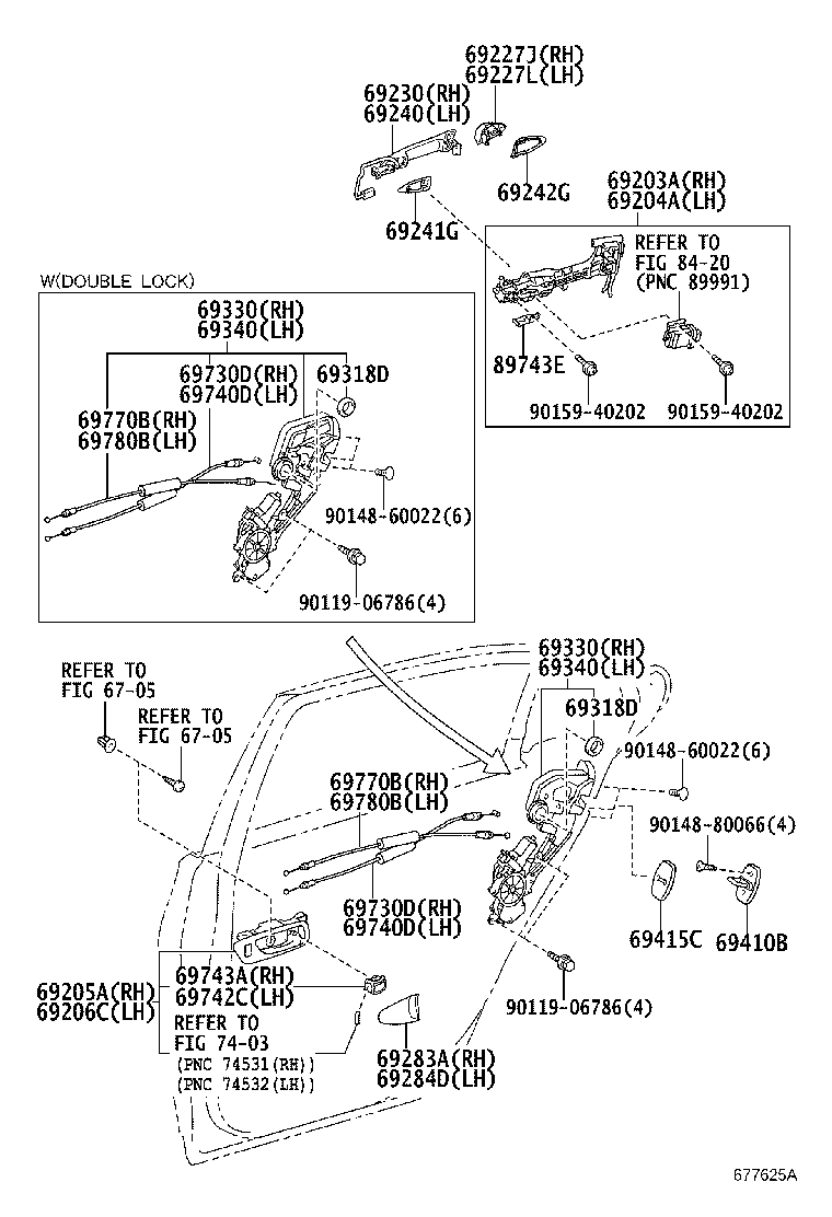 67608-50240-A3 HANDLE SUB-ASSY, REAR DOOR INSIDE, LH product image